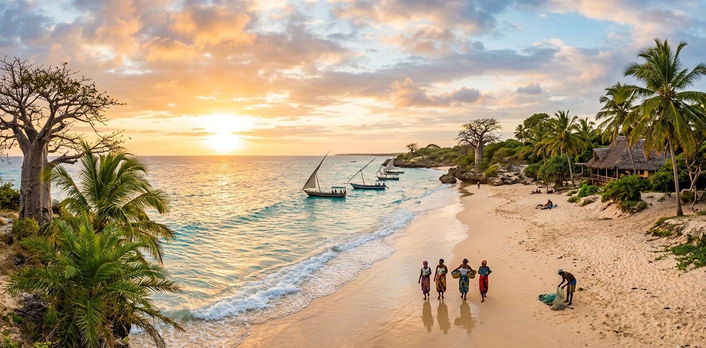 Coastal safari luxury scene